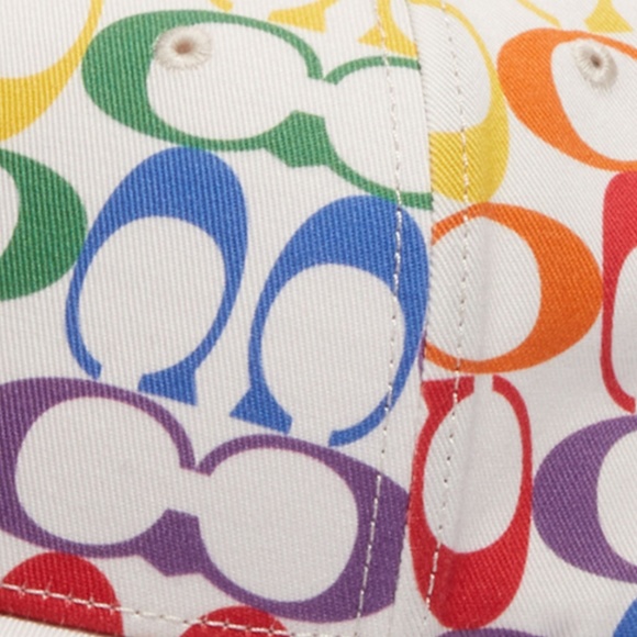 SALE NEW Coach Rainbow Signature Baseball Hat - Picture 2 of 16
